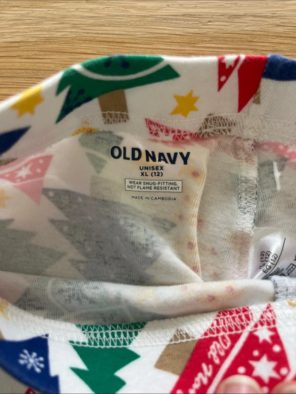 Old Navy Holiday Tree Print Kids Pajama Set - Multicolor